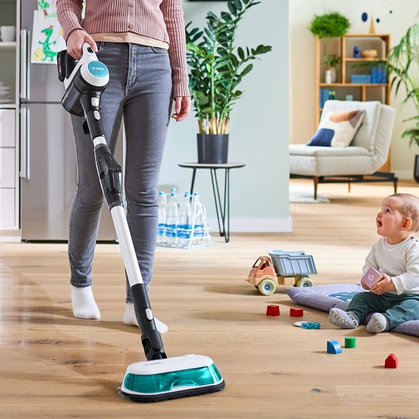 Bosch BCS71HYG3 Unlimited 7 ProHygienic Aqua White Σκούπα Stick Επαναφορτιζόμενη