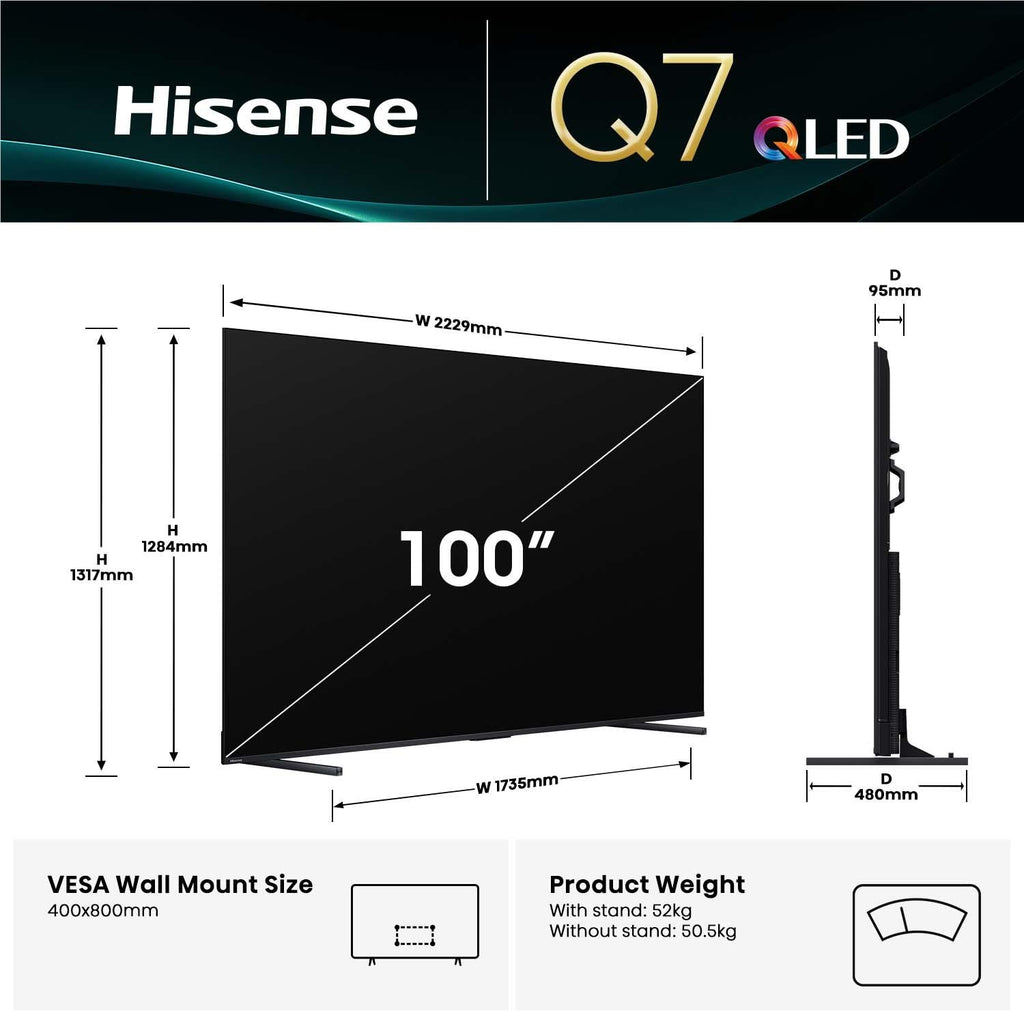 Hisense 100" Q7QAU 4K QLED Smart TV [2025]