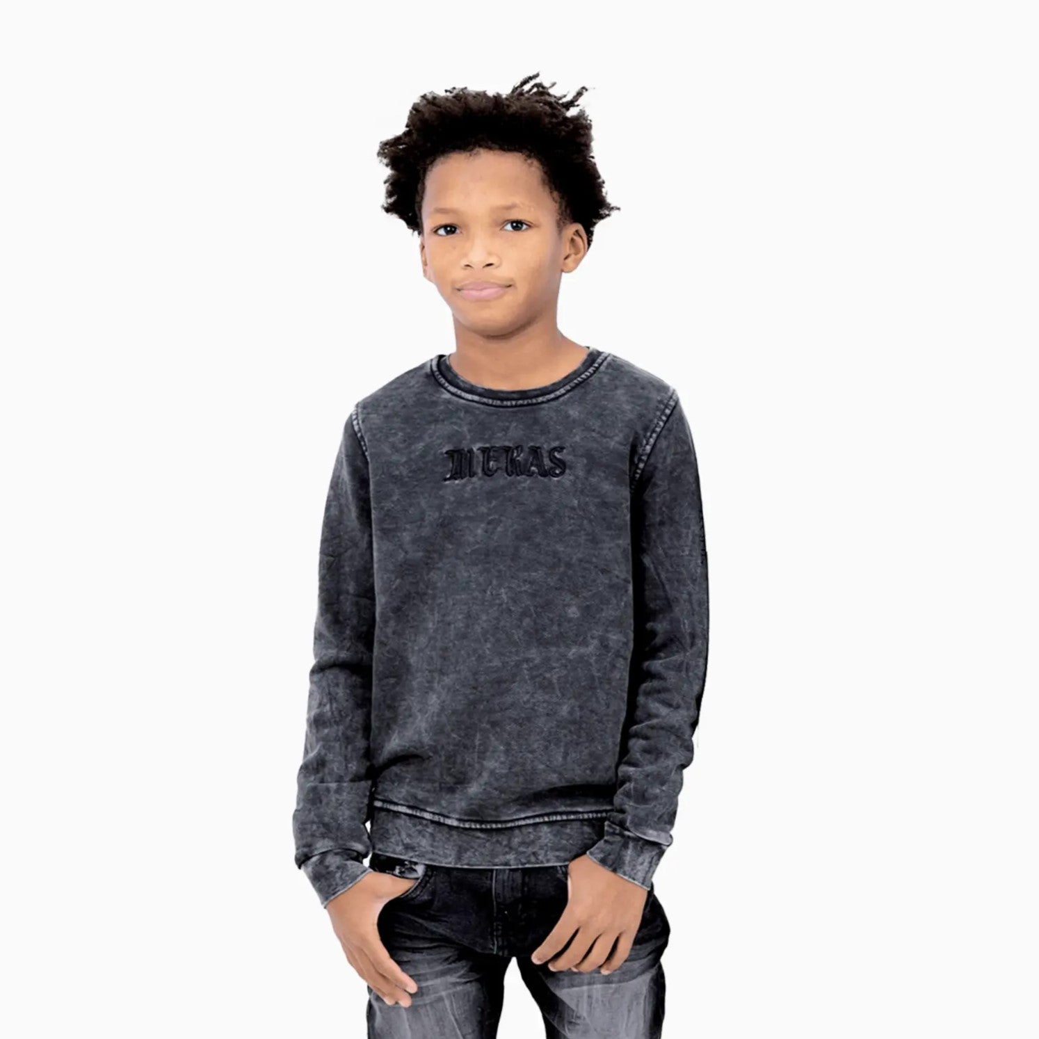 Kid's Black Night Crew Neck Sweatshirt