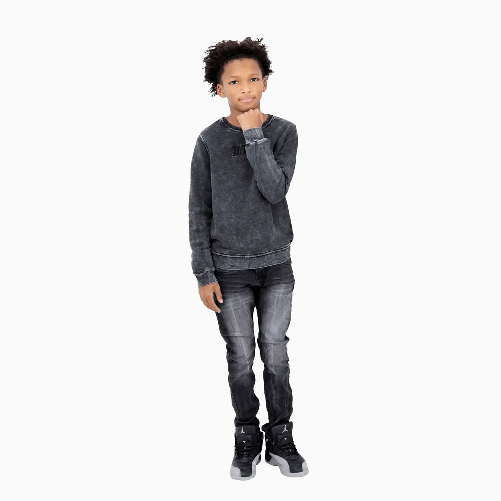 Kid's Black Night Crew Neck Sweatshirt