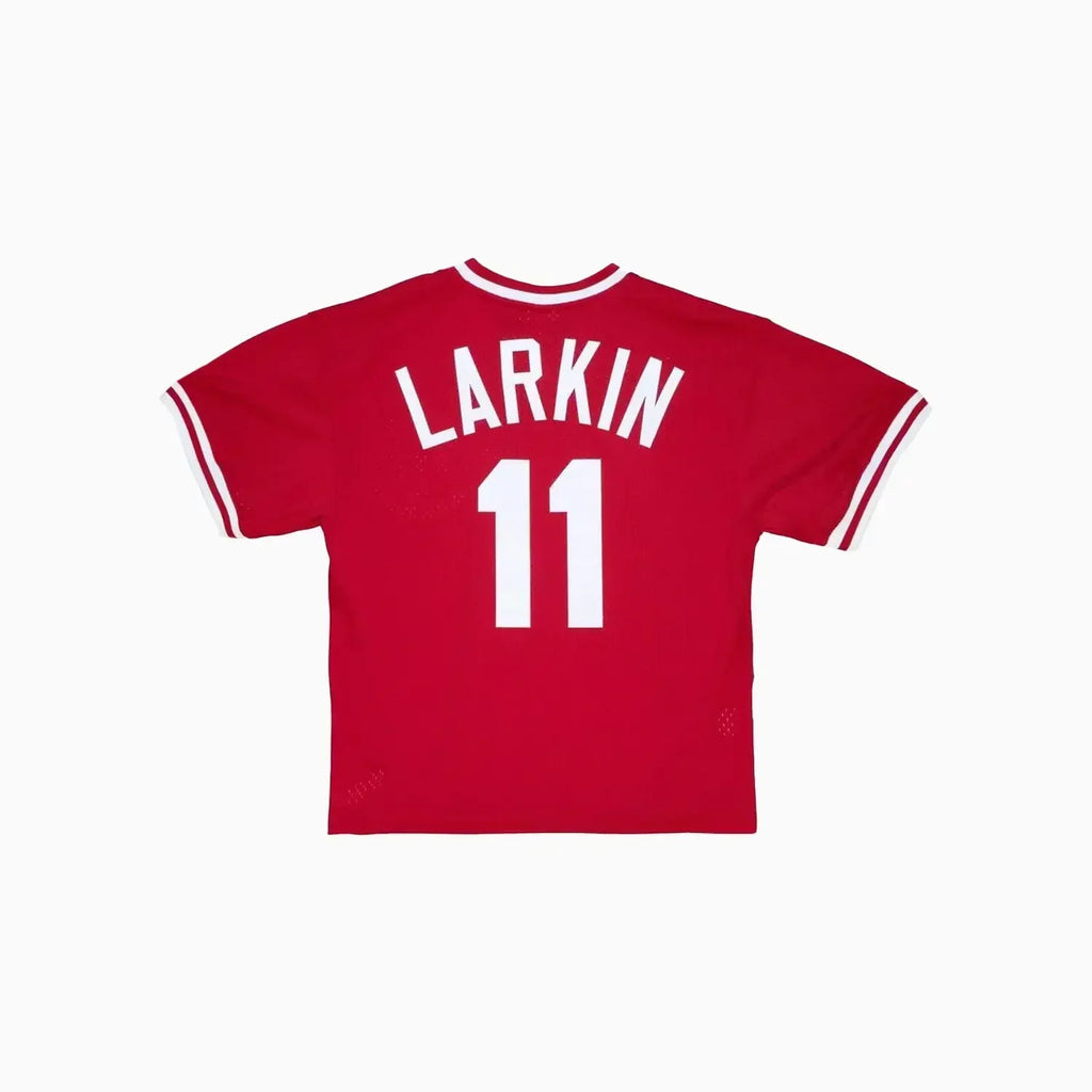 Authentic Barry Larkin Cincinnati Reds MLB 1990 Jersey