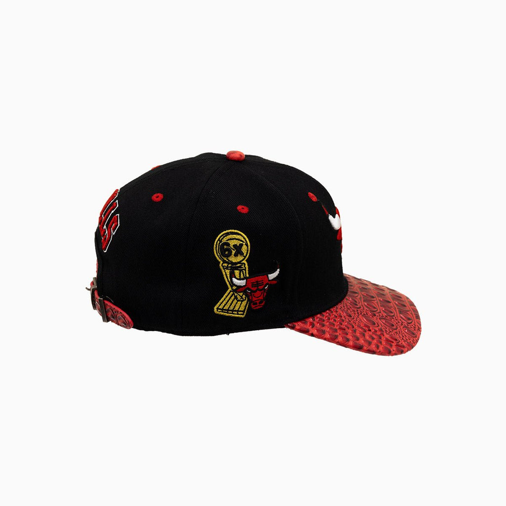 Chicago Bulls NBA Leather Snapback Hat