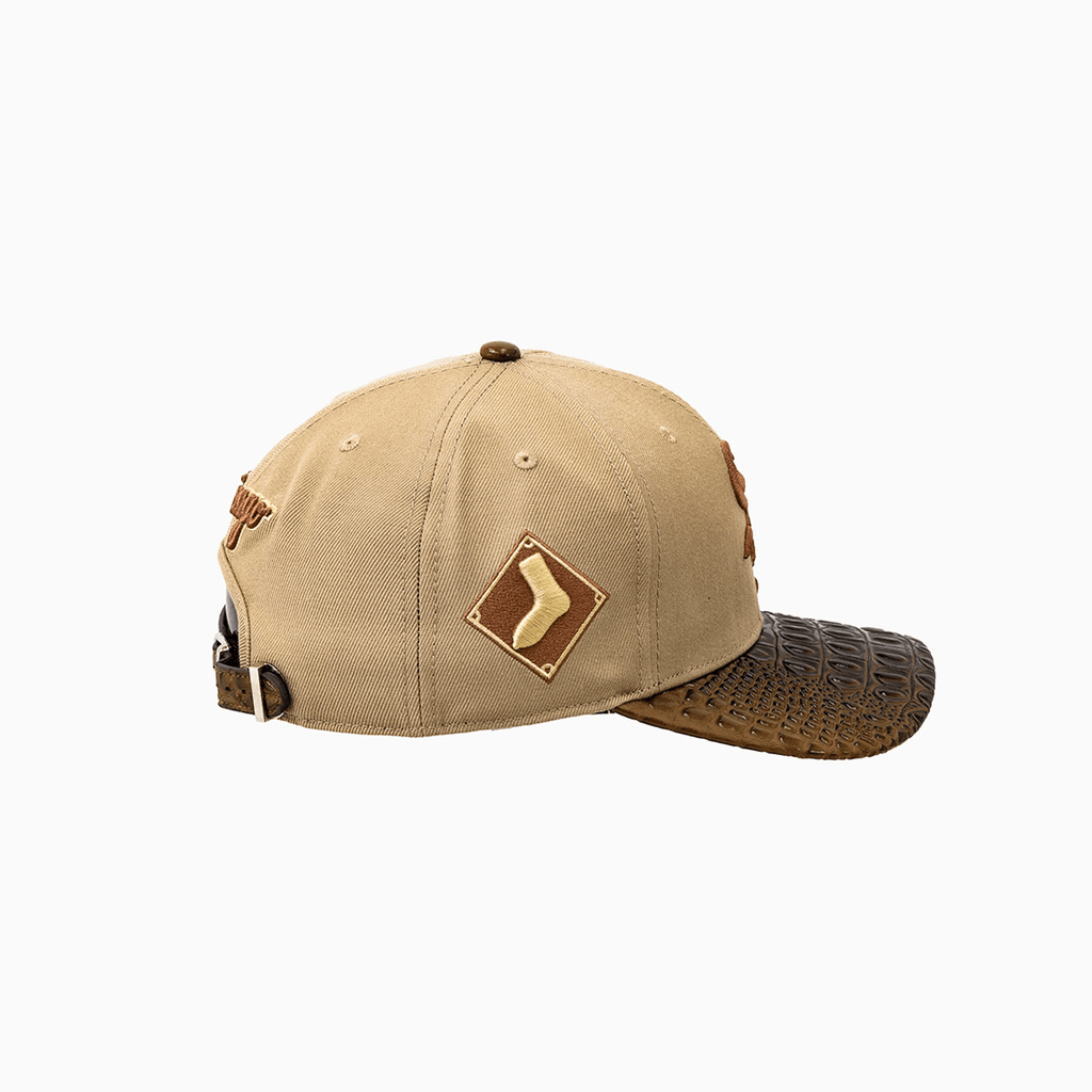 Chicago White Sox MLB Leather Visor Wool Snapback Hat