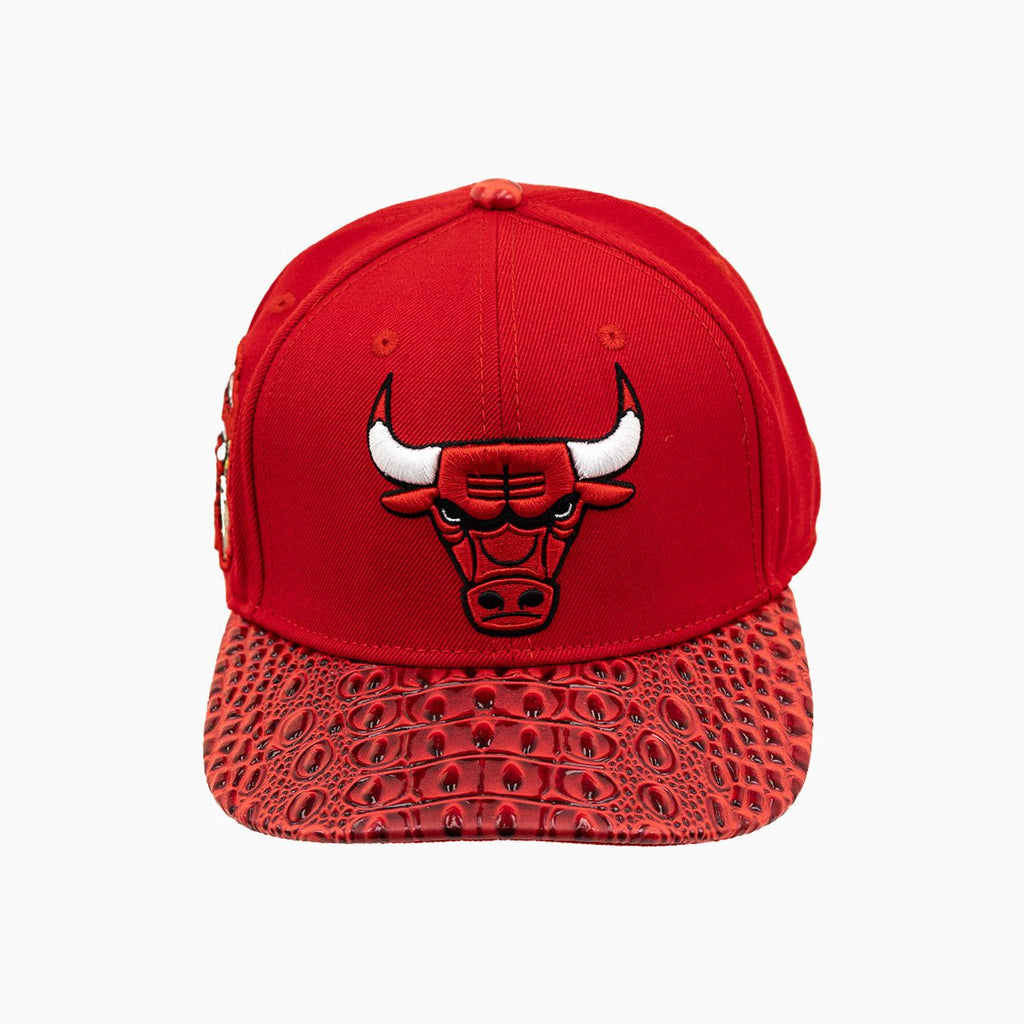 Chicago Bulls NBA Leather Visor Flatbrim Snapback Hat